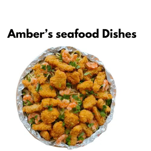 Amber seafood menu