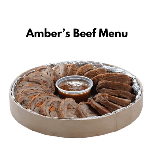 Amber's beef menu